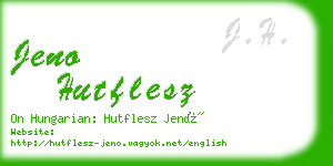 jeno hutflesz business card